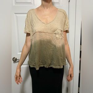 FREE PEOPLE dip dye T-shirt
